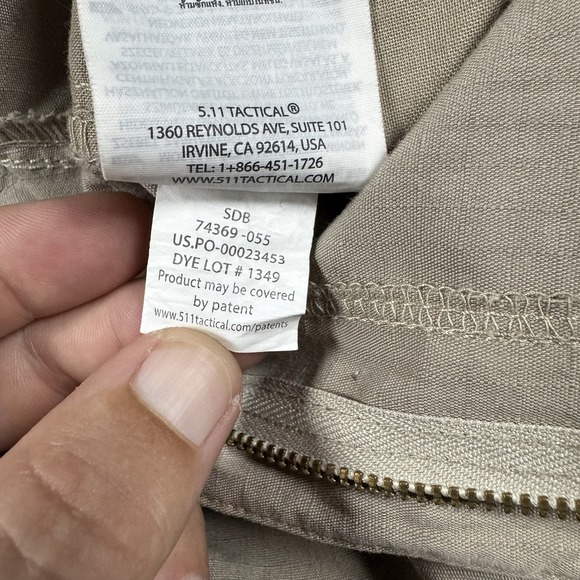 5.11 Tactical Cotton Khaki Pants Ripstop Cargo Mens 44x30 Tan Beige - Picture 13 of 16
